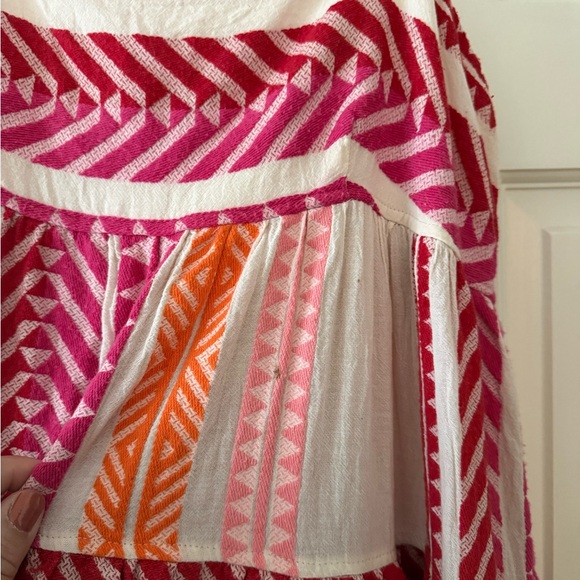 Devotion TWINS Pink and Orange A-Line Skirt - Picture 2 of 3
